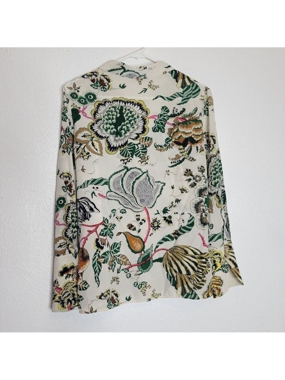 Tory Burch Erica Printed Silk Button-Down Top Women's Size Small - Picture 12 of 15